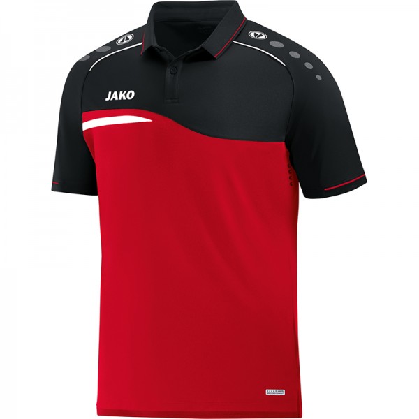 JAKO Herren Polo Competition 2.0 rot/schwarz