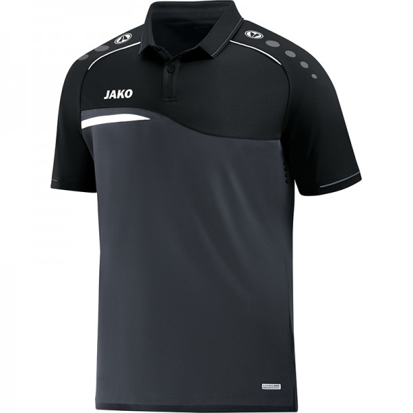 JAKO Herren Polo Competition 2.0 anthrazit/schwarz